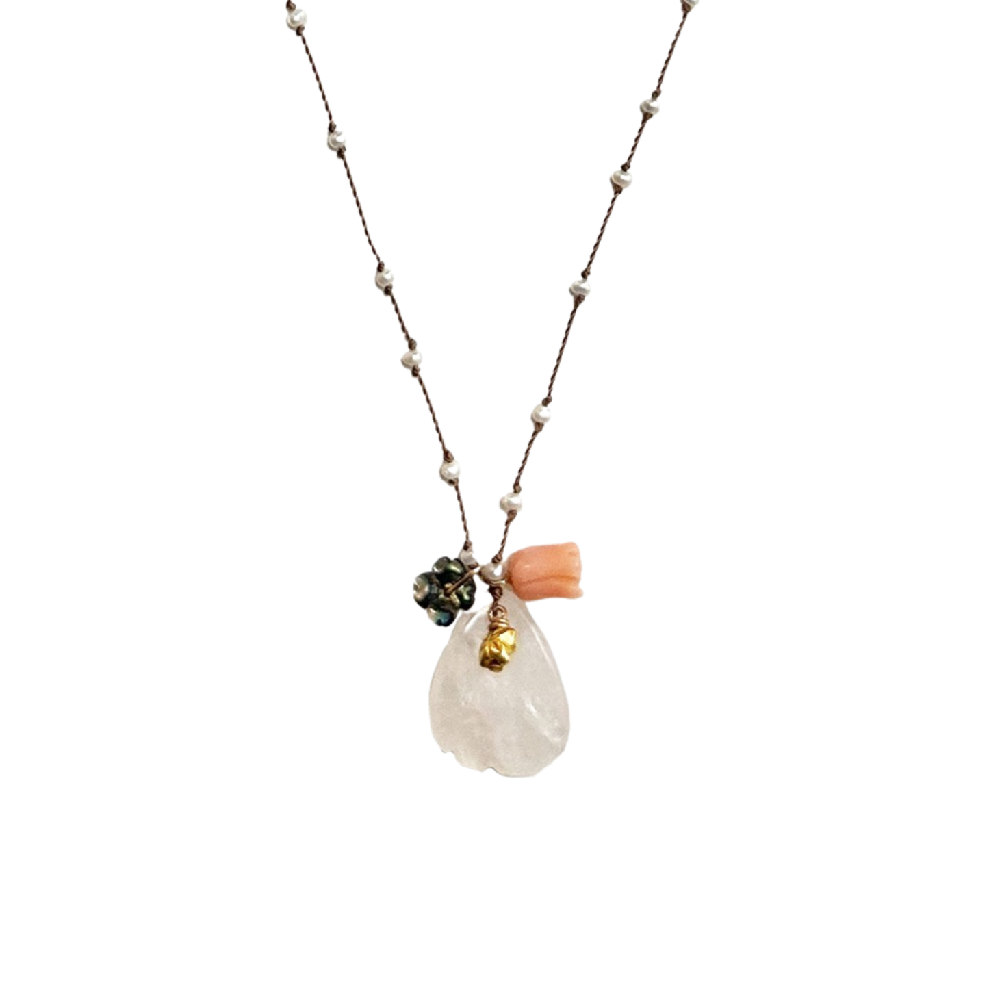 See Real Flowers Charm Necklace