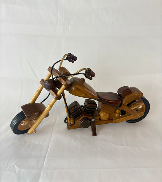 Vintage wooden motorcycle