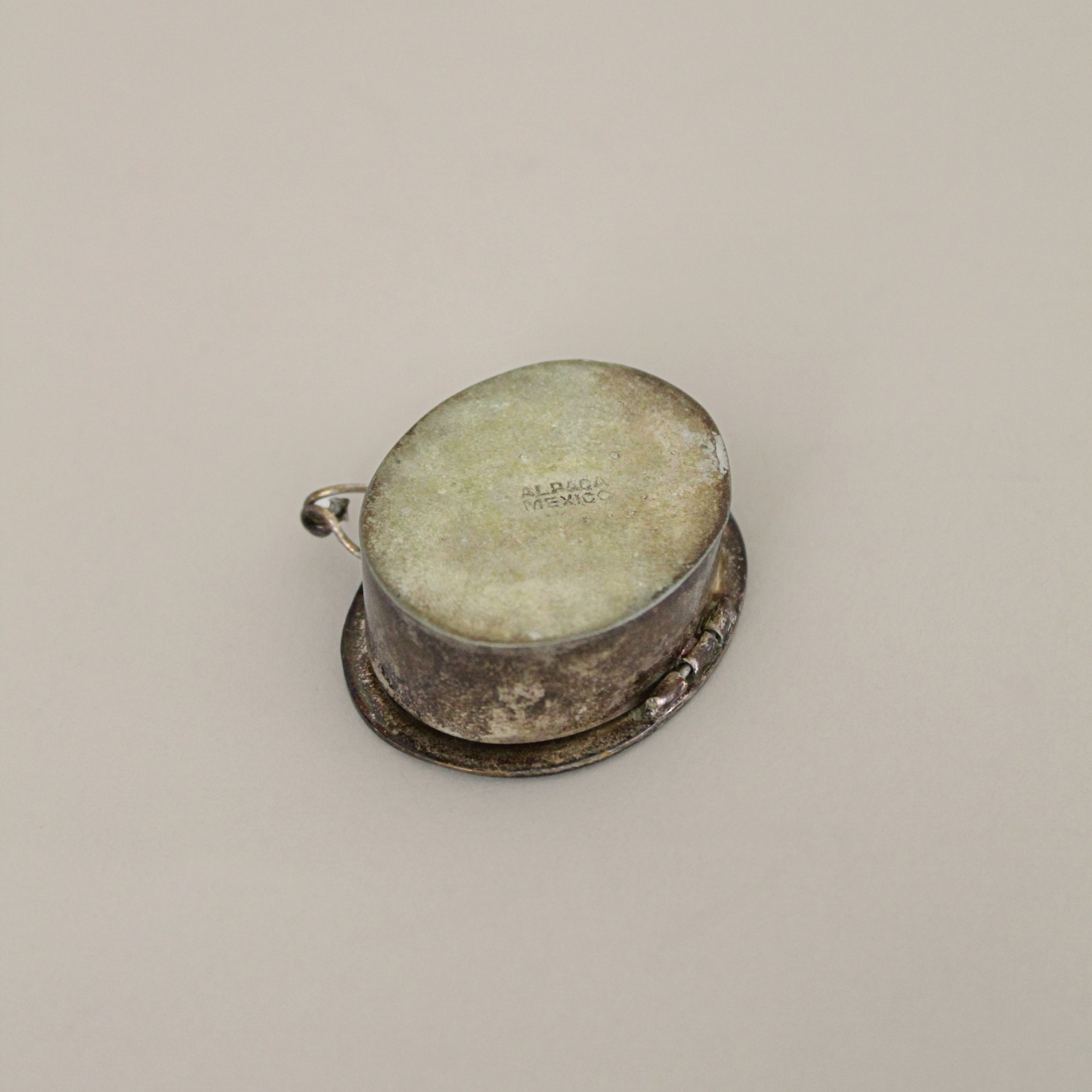 Vintage Alpaca Silver Pill Box