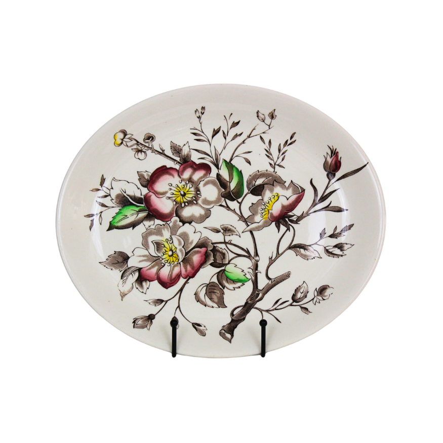 Meakin Wild Rose Serving Platter