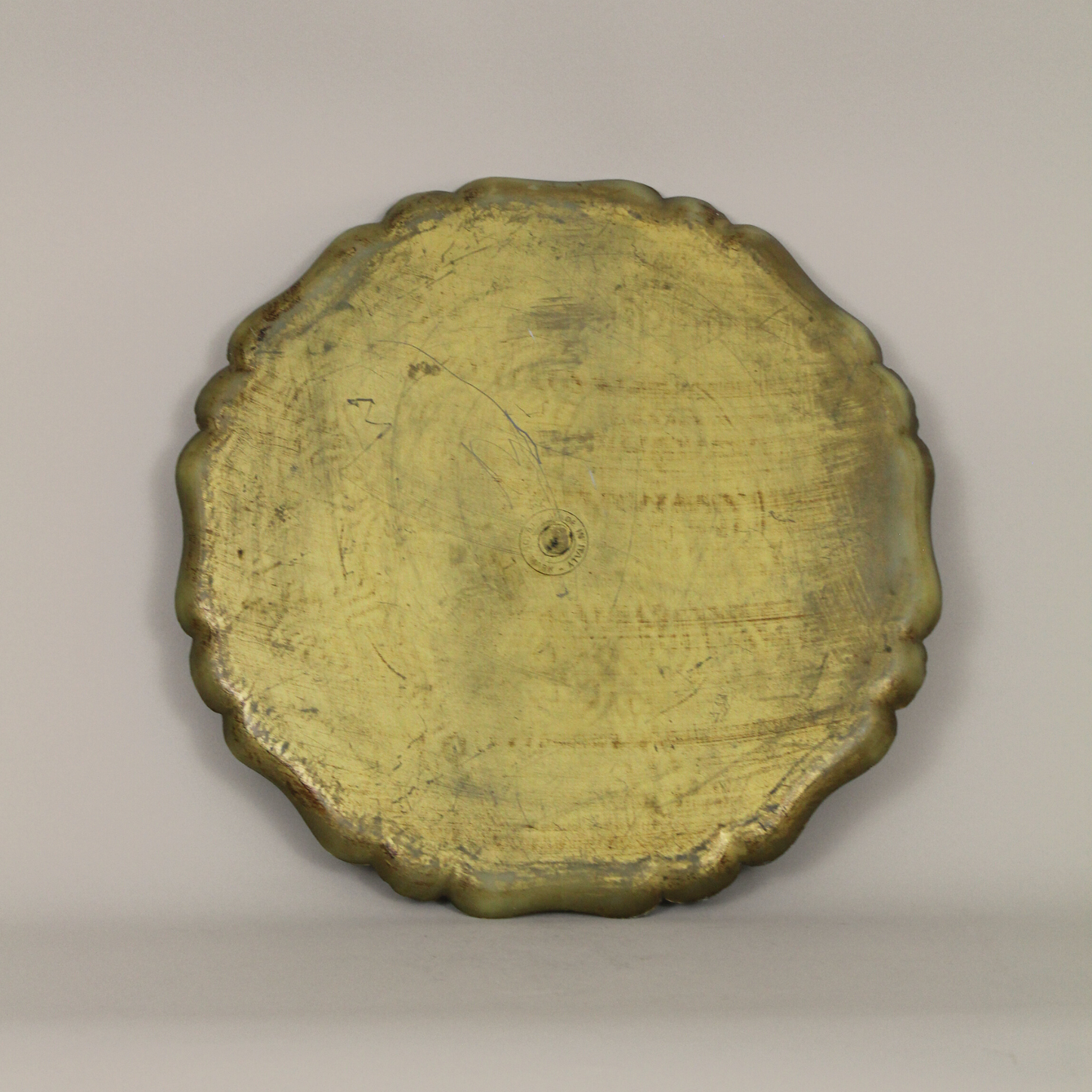 Vintage Blue and Gilt Florentine Tray