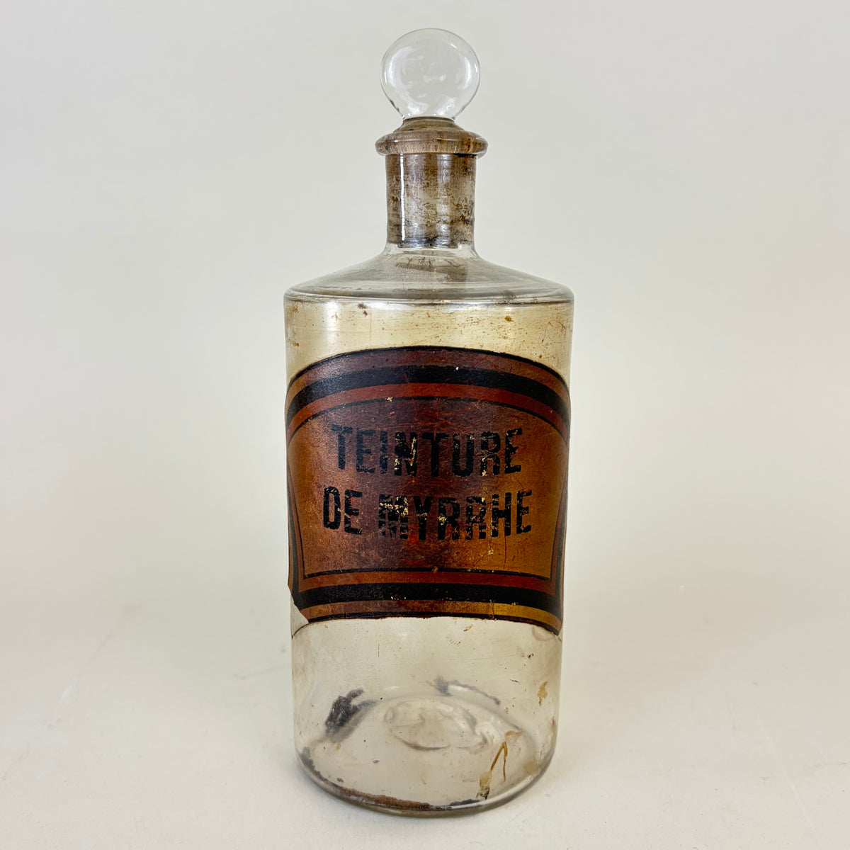 “Teinture De Myrrhe” Glass Apothecary Jar
