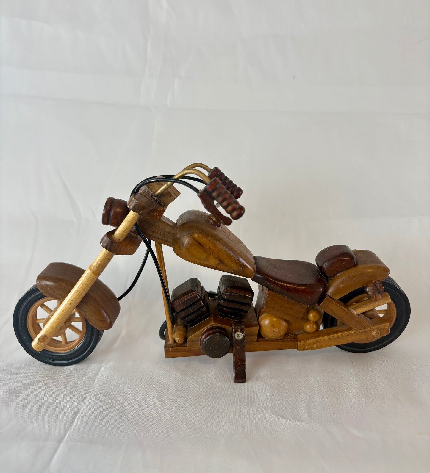 Vintage wooden motorcycle