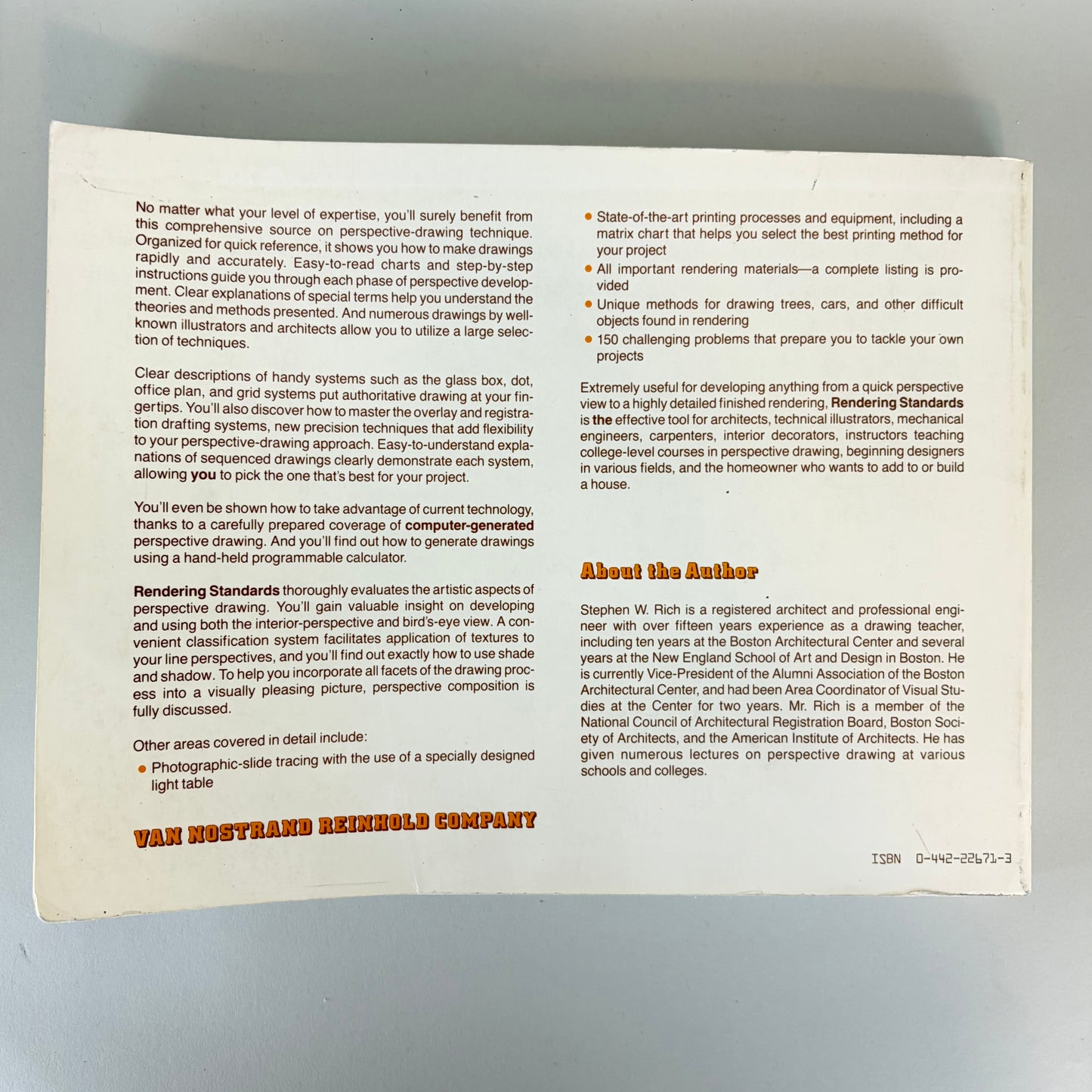 Rendering Standards in Architecture and Design by Stephen W. Rich