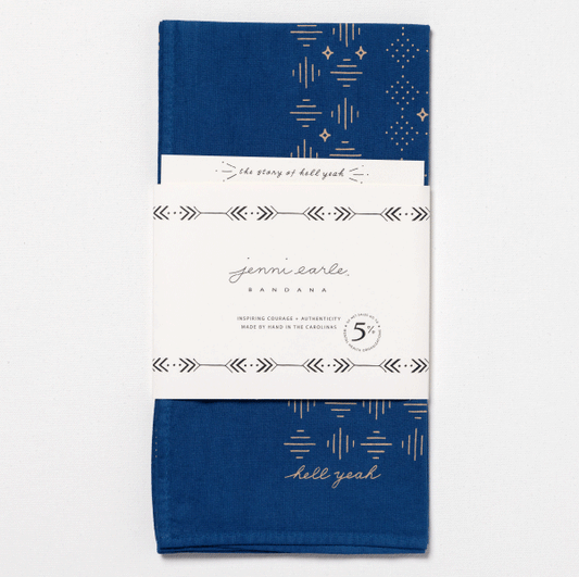 “hell yeah” Silk Blue Bandana