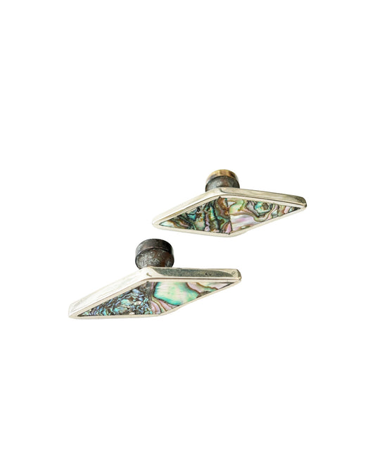 Los Castillo Silver & Abalone Drawer Pulls (Set of 2)