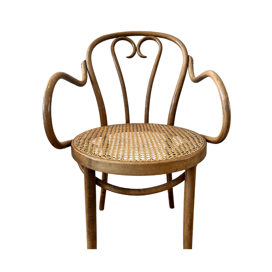 Vintage pair of ZPM Radomsko cane chairs