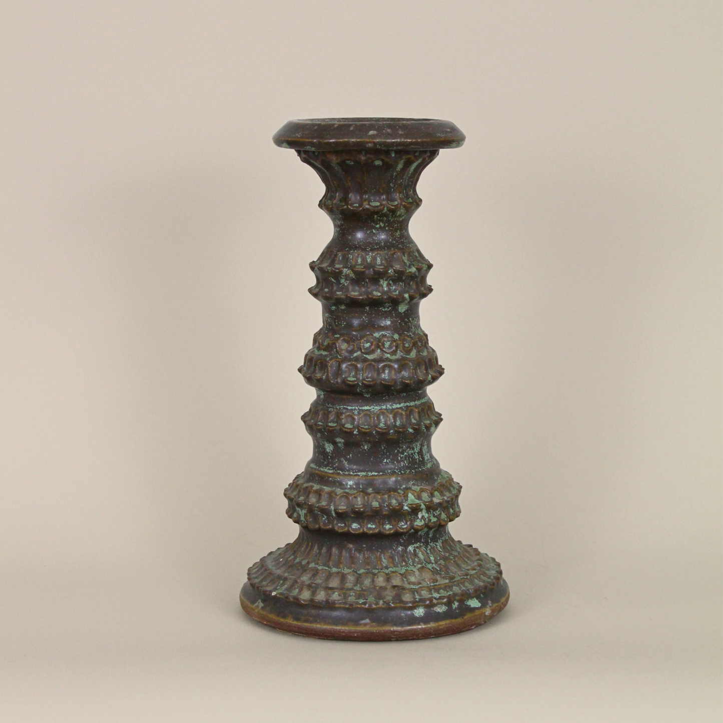 Barbara Brotman Studio Pottery 1970s Signed Candlestick