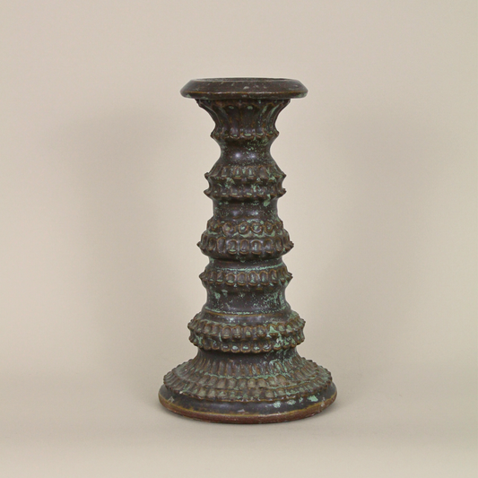 Barbara Brotman Studio Pottery 1970s Signed Candlestick