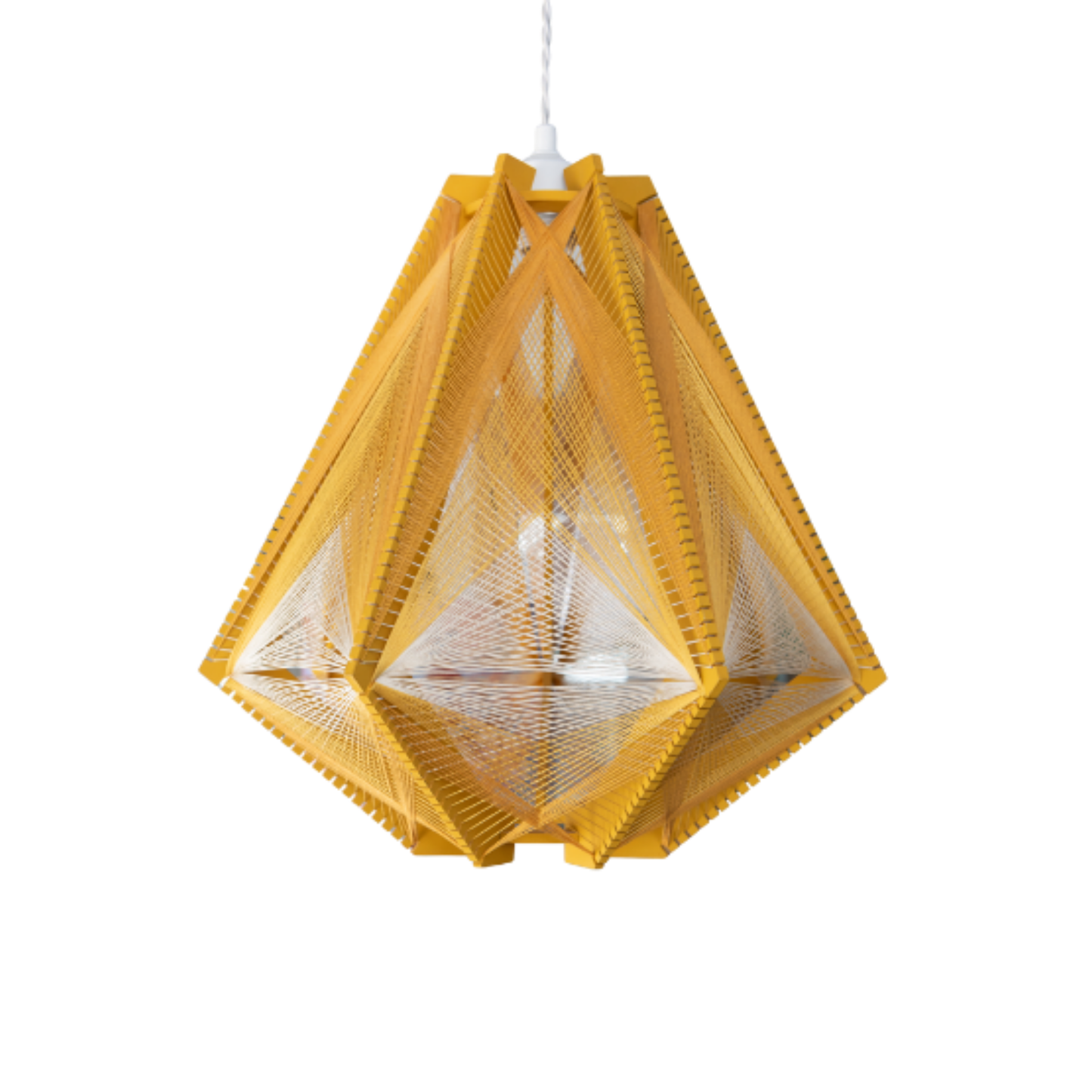 Handmade Petite French Sputnik Lamp in Mustard