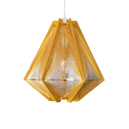 Handmade Petite French Sputnik Lamp in Mustard